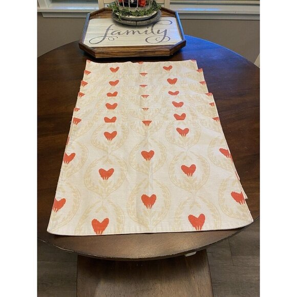 Set Of 6 Place Settings Hearts Placemats REVERSABLE hob nob on the other side - Picture 8 of 11
